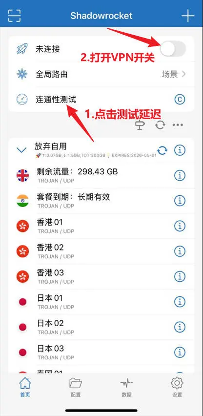 节点测试结果